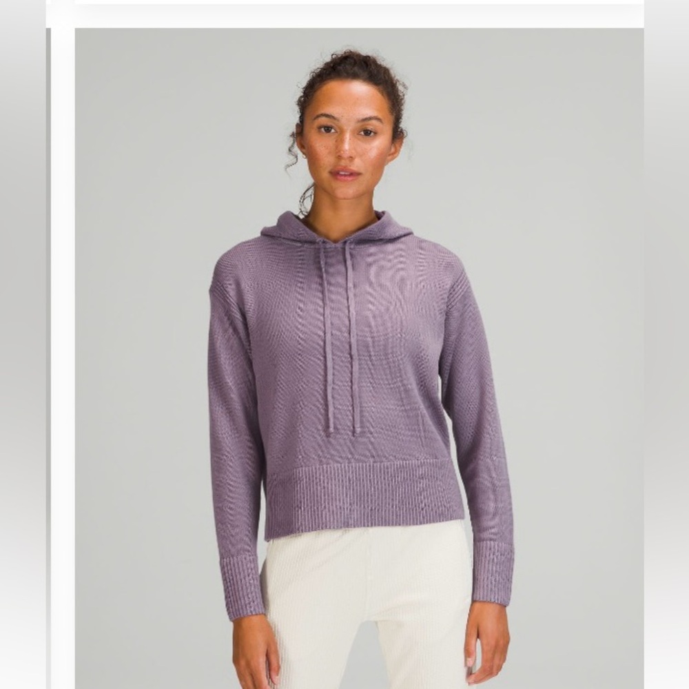 Lululemon Double Knit Sweater Hoodie M/L Dusky Lavender